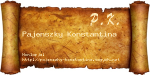 Pajenszky Konstantina névjegykártya